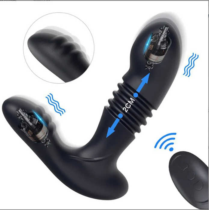 Vibrating Anal plug Automatic thrusting  anal Stretching masturbator female sex toy  machine gun male prostate massager backyard