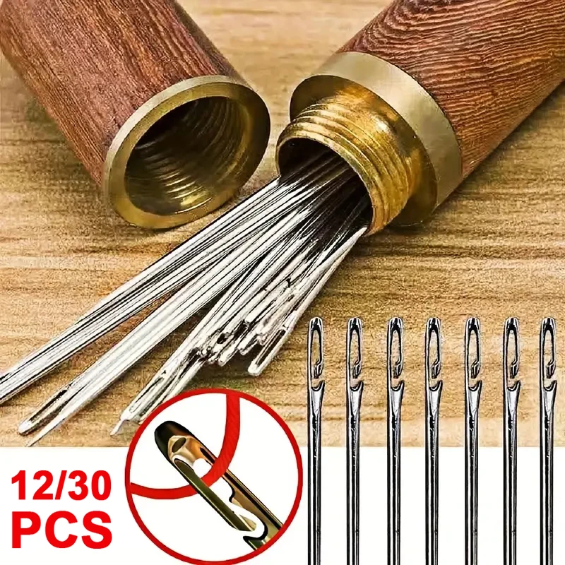 Sewing Needle 30/60pcs Stainless Steel Designed for Elderly Home Sewing Small Size Easy to Operate