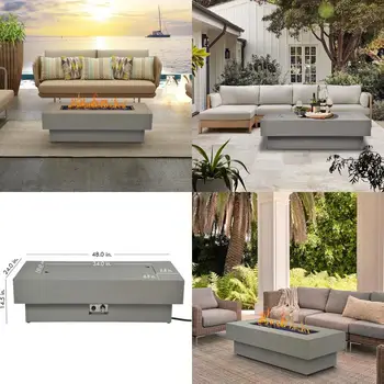 Rectangular Outdoor Fire Pit 1