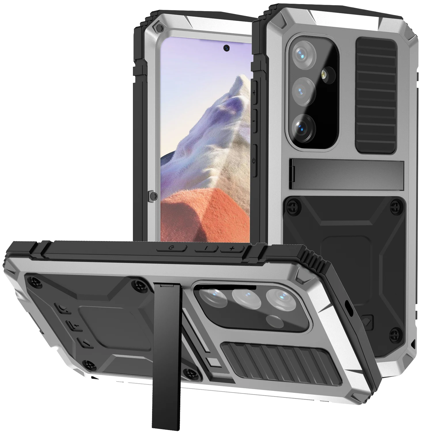 Heavy Duty Protection Armor Metal Aluminum Shockproof Phone Case