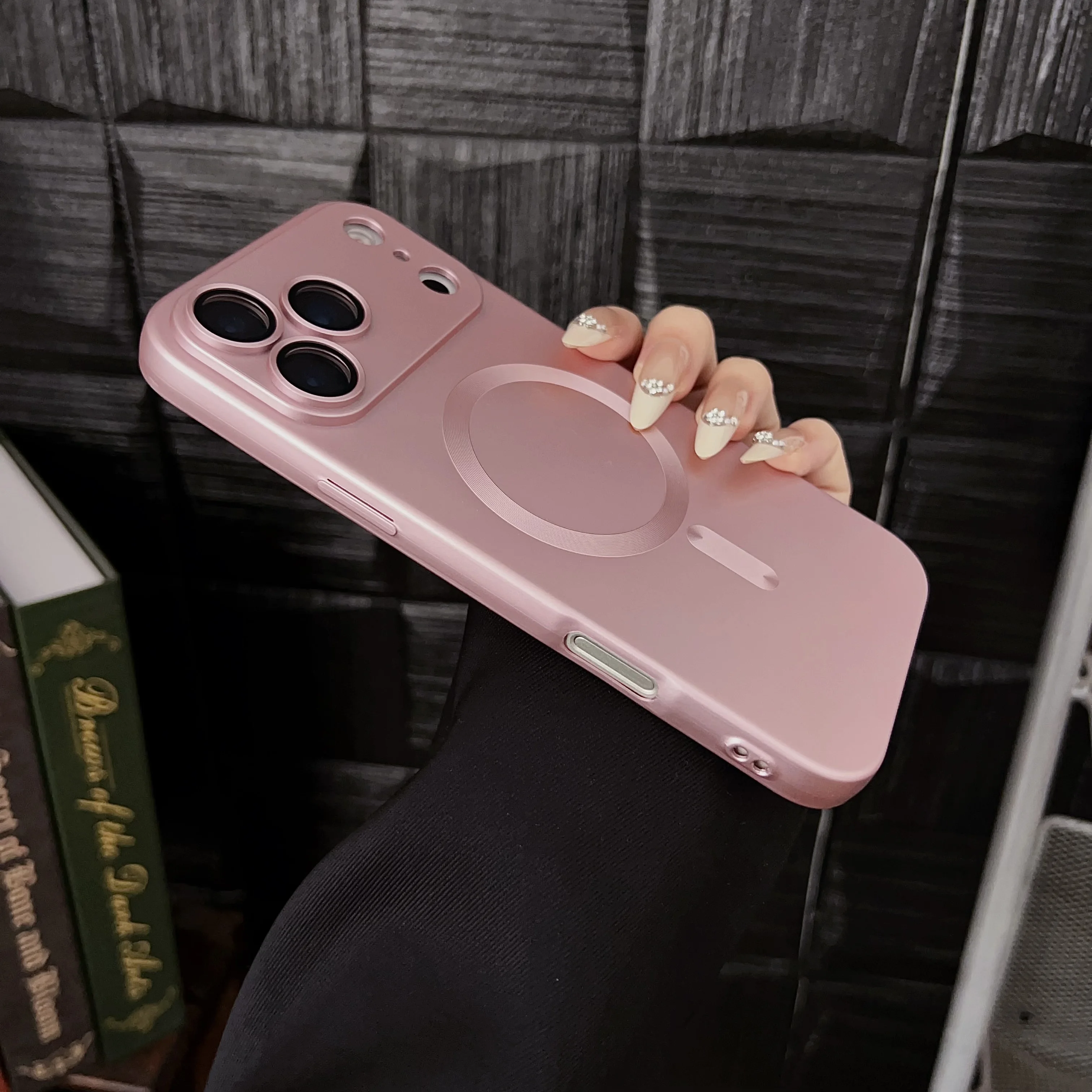 Magnetic Matte Luxury Shockproof TPU Soft Back Cover with MagSafe Compatibility