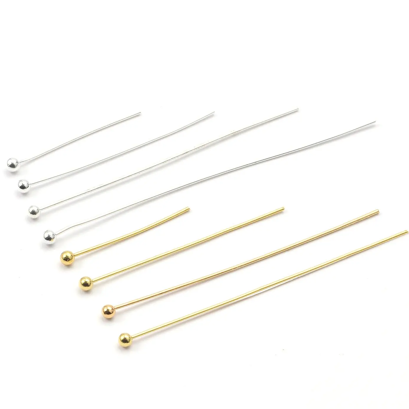 200pcs/Lot 20 30 40 50mm Metal Ball Head Pins Jewelry Finding For Making Diy Earring Necklace Bracelet Pendant |