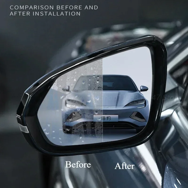 For BYD SEAL EV Car Rearview Mirror Rain-proof Film Inverted Rear Anti-glare Rainy Mirror Anti-fog Sticker External Accessories
