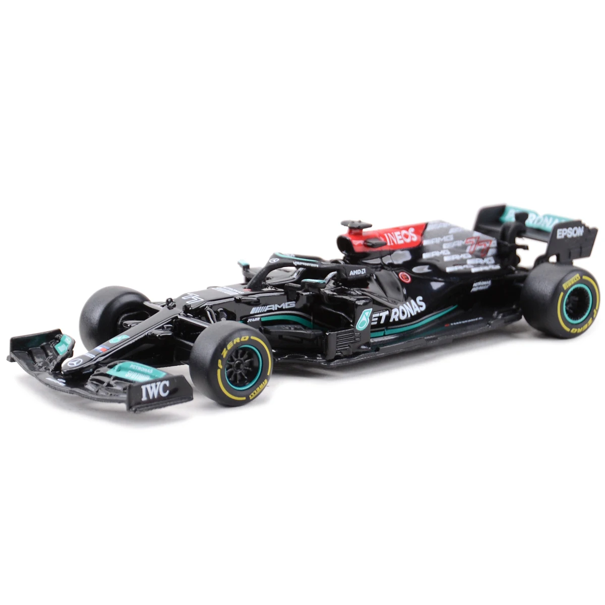 Bburago 1:43 2021 Mercedes AMG W12 E Performance #77 Valtteri Bottas Static Simulation Diecast Alloy Model F1 Racing Formula Car