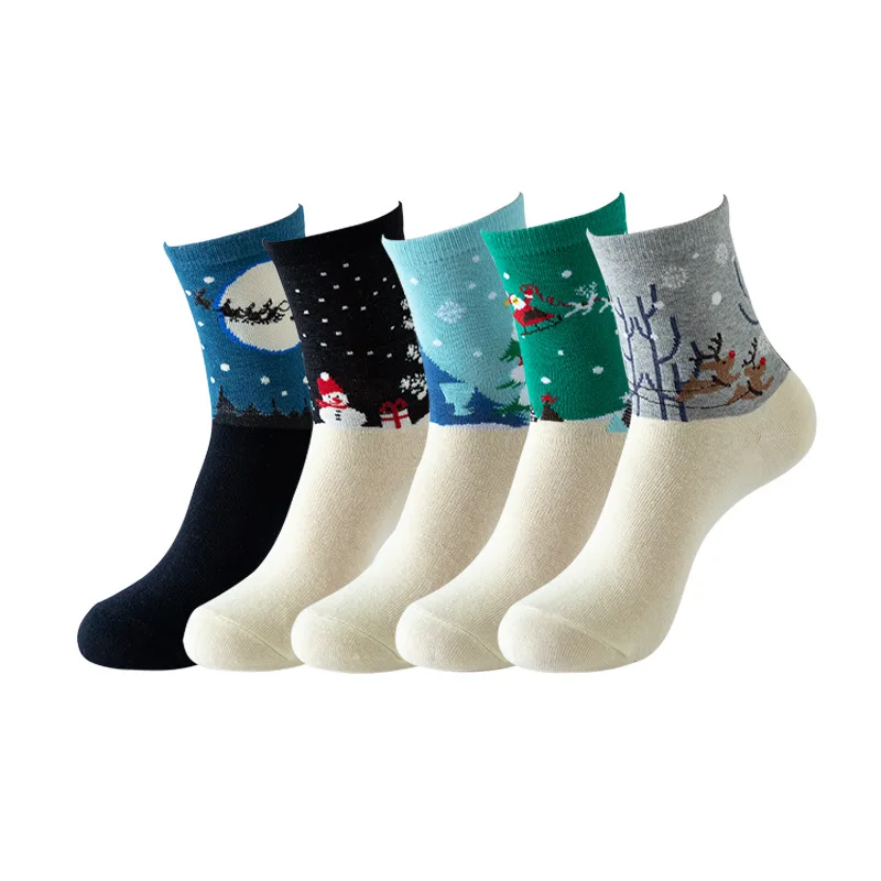 Women Socks 5 Pairs Women Socks Cartoon Cat Cute Funny Personality Soft Comfortable Chrismas Gift Cotton Socks For Women