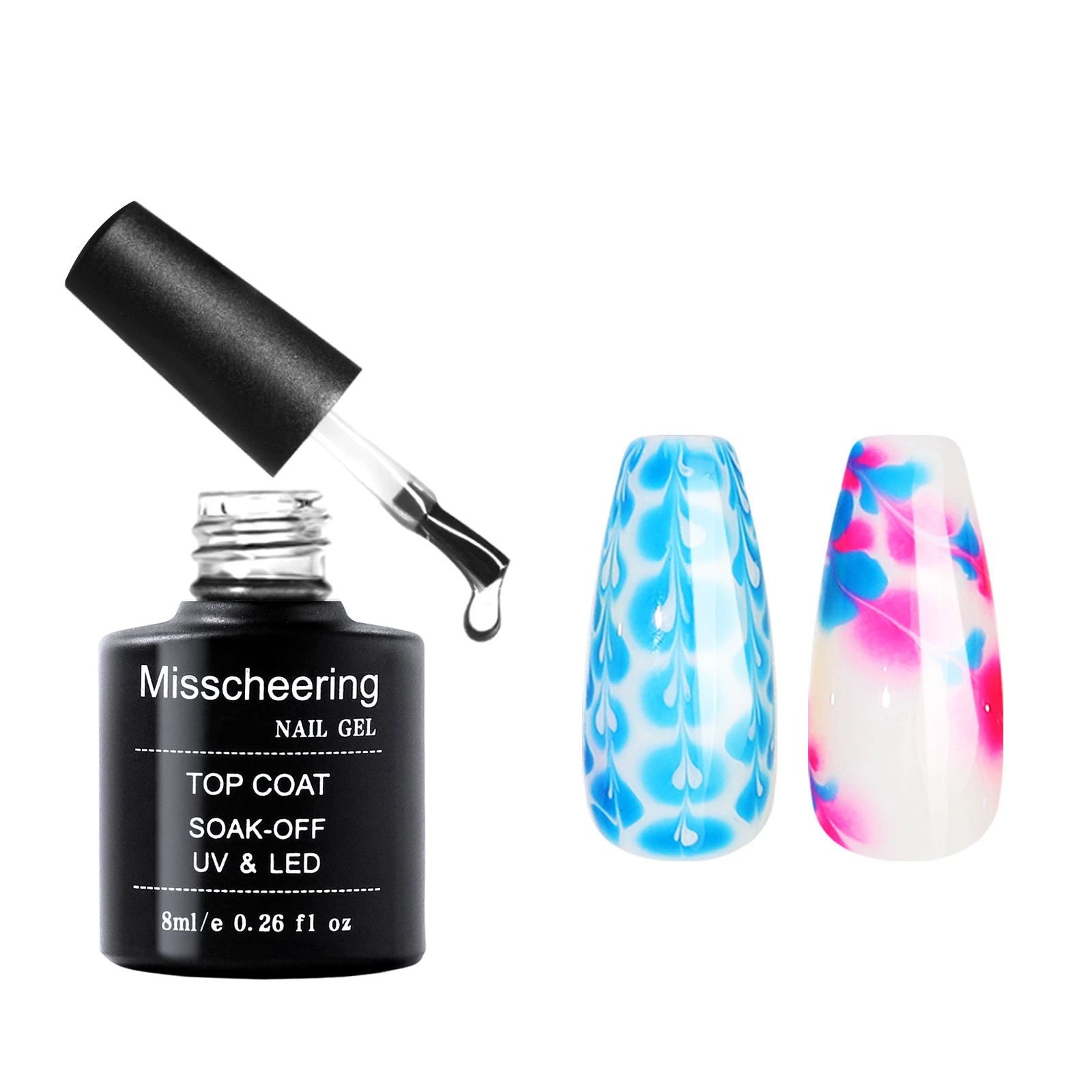 

Nail Art Transparent Gel Marble Gradient Blooming Effect 8ML Nail Polish Soak Off Halo Dyeing Nail Glue UV Gel Varnish