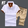 Summer 2022 New Brand Men Sports Sets 2Piece Casual Men's Short-sleeve POLO Shirt+Shorts Running Fitness Suit Male Tracksuit 5XL 1