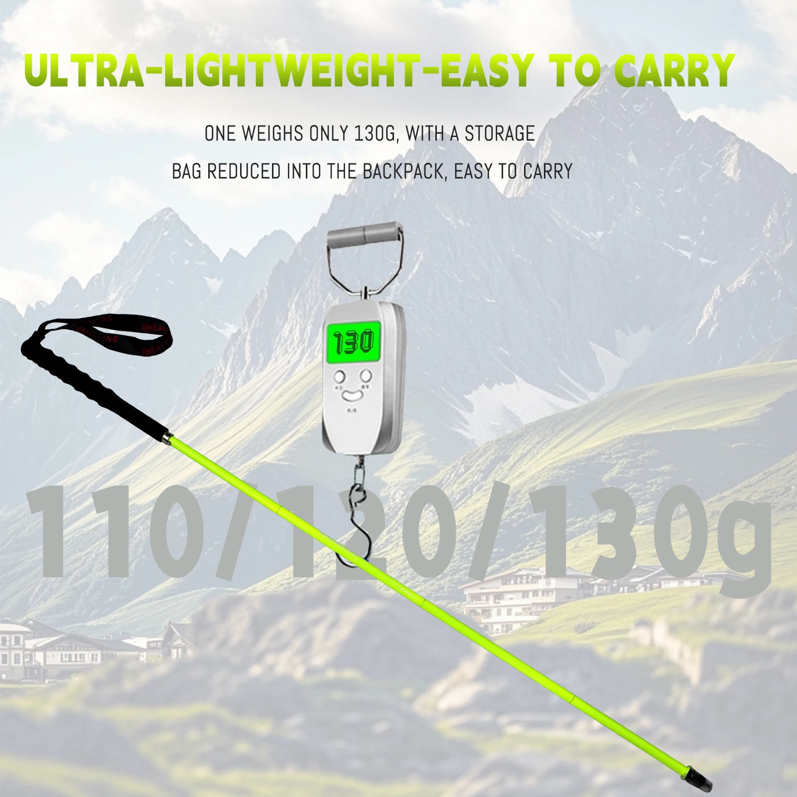 OKHEALING Black Tech T700 Ultra Carbon Trekking Poles Sticks Hiking Poles Walking Sticks Lightweight Folding Hiking Accessories 3