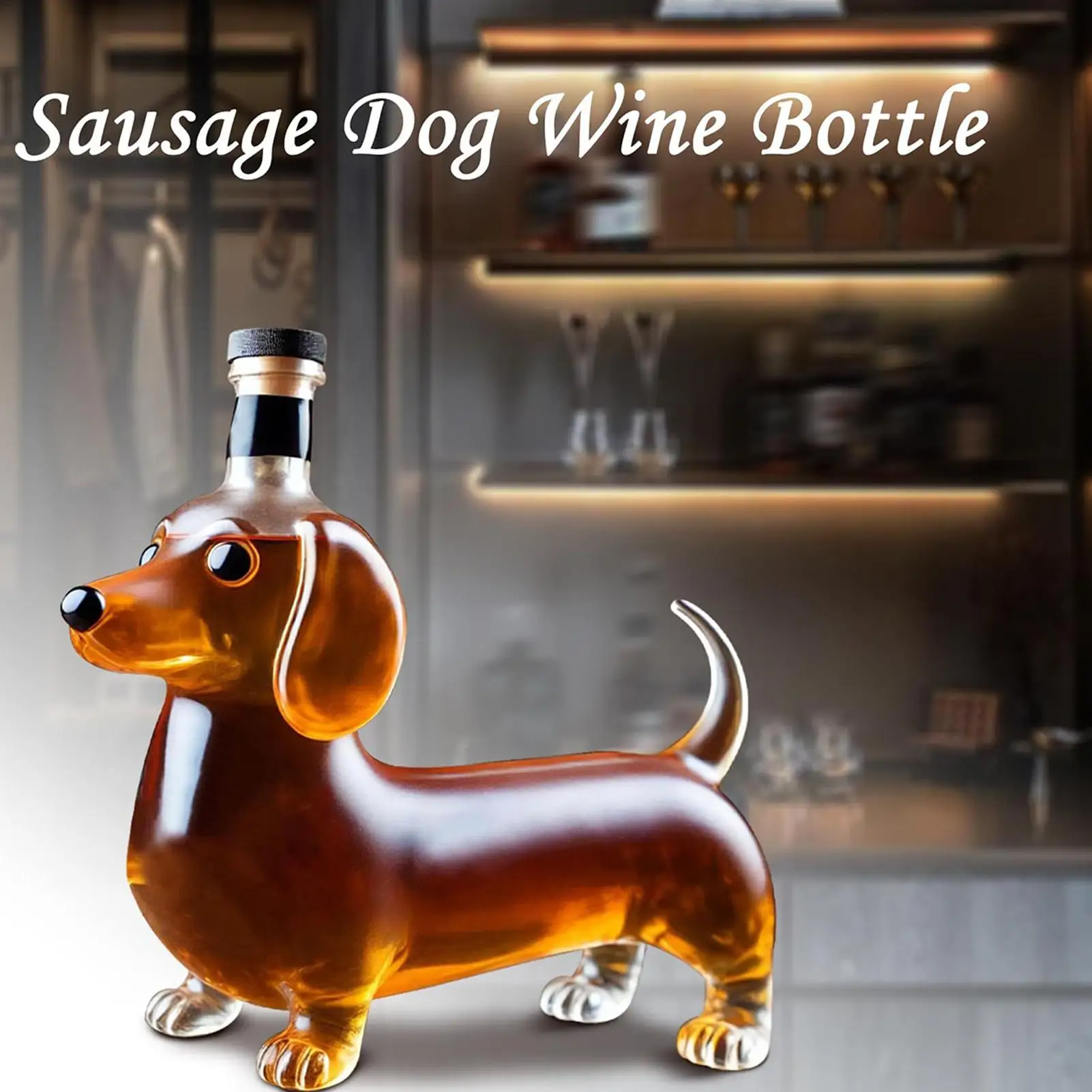 Empty Whiskey Bottle Dachshund Dog Shaped Decanter Empty Liquor Bottle Bar Birthday Party Wine Container Bottle Shelf Decoration