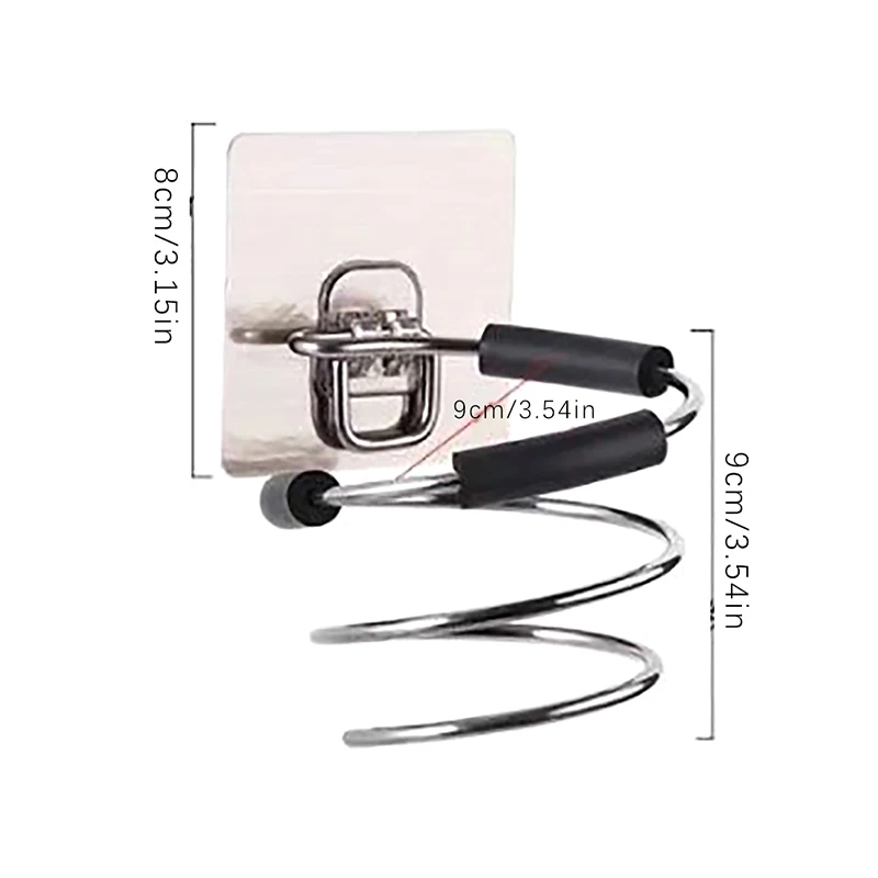 Hair Dryer Holder Spiral Wall Mounted Hair Dryer Storage Organizer Rack Using In Bathroom Salon Stylist Tool Drier Organizer