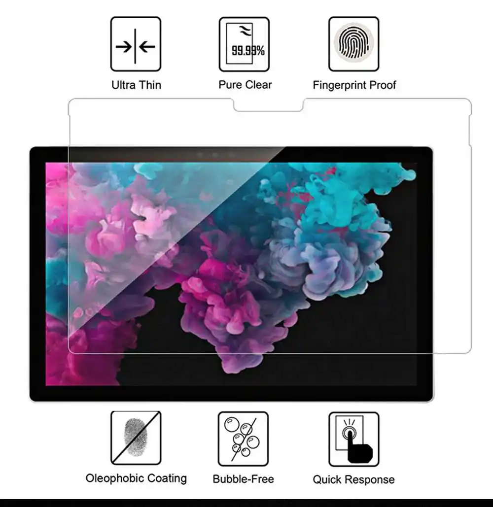 tablet keyboards High Definition Tempered Glass For Microsoft Surface Go Pro 4 5 6 7 Plus Screen Protector Film stylus pen for android tablet