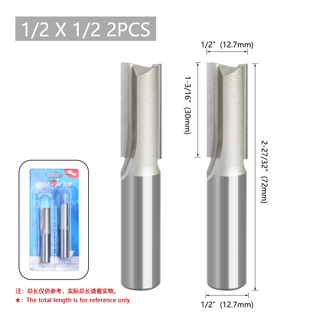 Tideway Straight Router Bits Schaft Doppel flöte Tauch fräser Hartmetall Holz bearbeitung Trimmen Schlitz werkzeug – Detail 28
