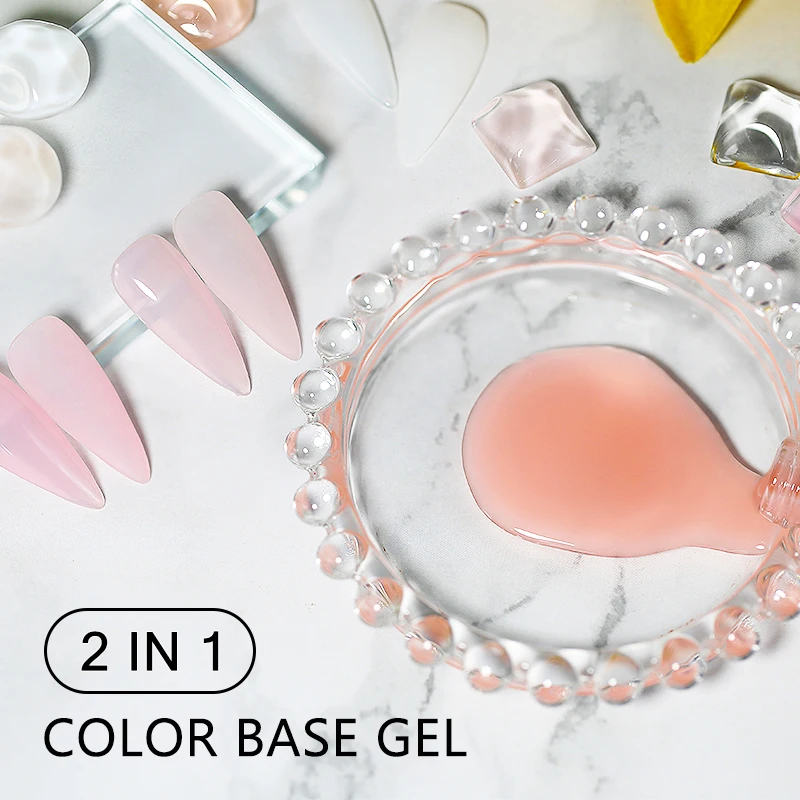 NAILCO 15ml Semi-permanent Rubber Base For Gel Varnish Hybrid Nail Base Coat Top Coat For UV Gel Nail Polish Manicure LED Enamel 5