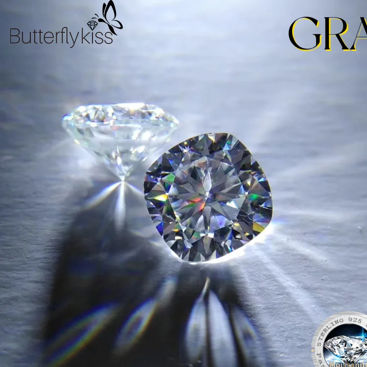 

Butterflykiss новый в подушке рассыпчатые камни Муассанит камни 0,5-7CT D Цвет VVS1 лаборатория отличная вырезка алмаз сертификат GRA