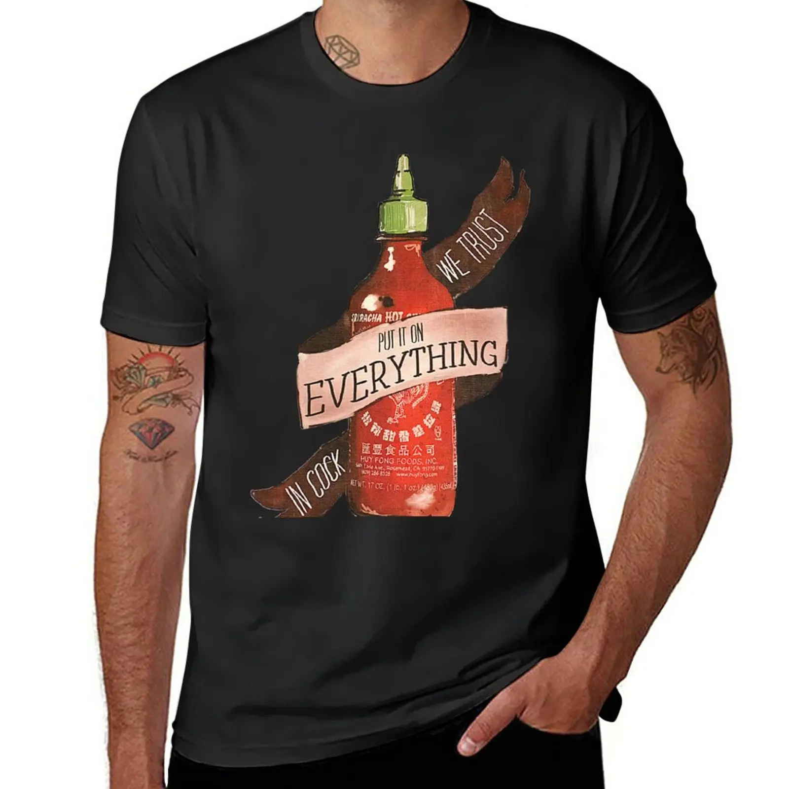 

Sriracha T-Shirt summer top funnys mens cotton t shirts