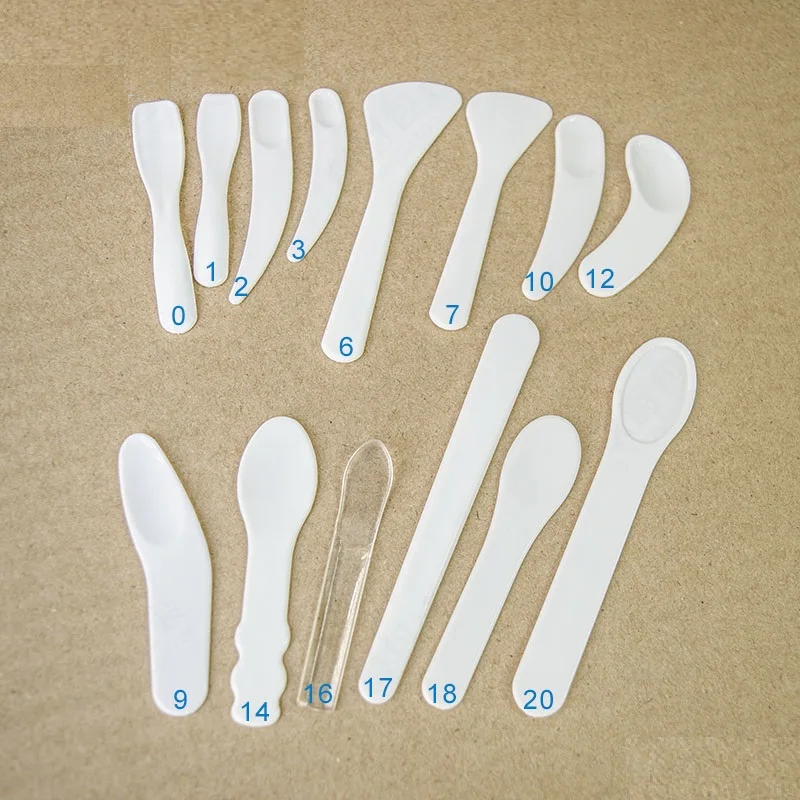 100pcs Cosmetic Spatula Plastic Diy Facial Mask Mixing Spatulas Spoon