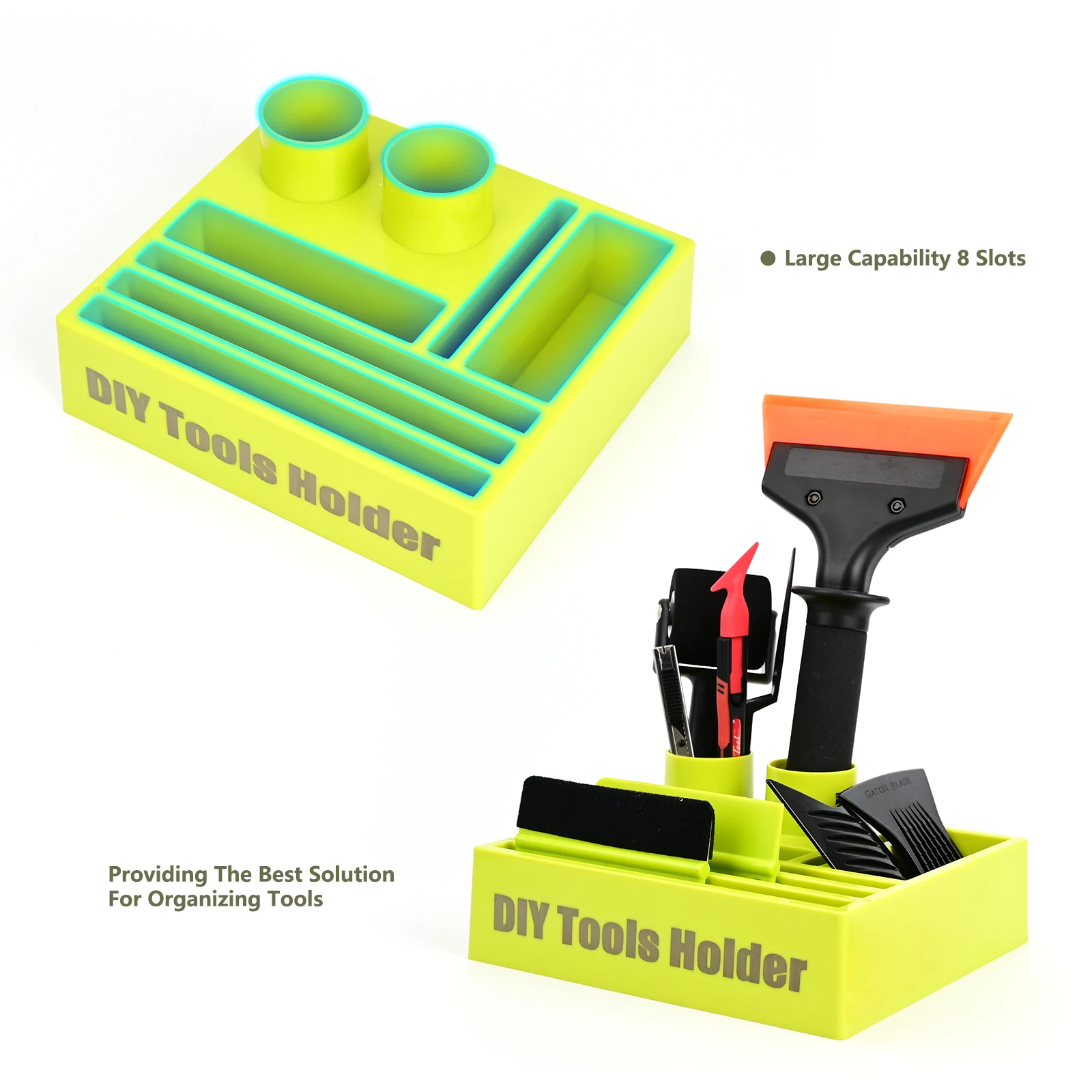 FOSHIO 2개 다용도 정리 도구 홀더 (윈도우 틴트 랩 비닐 스퀴지 키트, 사무용품, 가정용 수납함)