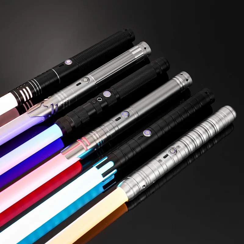 

79.5cm Rechargeable Metal Laser Sword 20 Color Change Color Lightsaber with Light&sound 2-in-1 Sparring Interactive Toy Gift Box