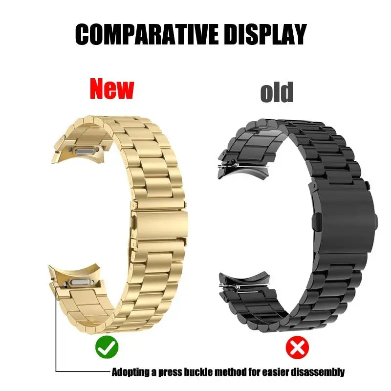 Elegant Stainless Steel Watch Strap - Premium Metal Bracelet