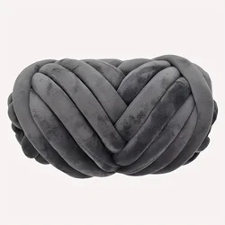 Luxuriously Soft Giant Chunky Yarn - Velvet Jumbo Thread for DIY Throw Blankets, Cushions, and Pillows (500g) (10)