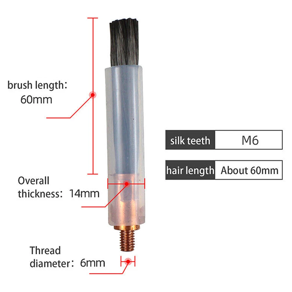 Pickling TIG WIG MIG MAG Brush M6 M8 M10 Cover Cleaning Tool Weld Cleaner Weldseam Carbon Fiber Brush/Acid Scrubbing Brush
