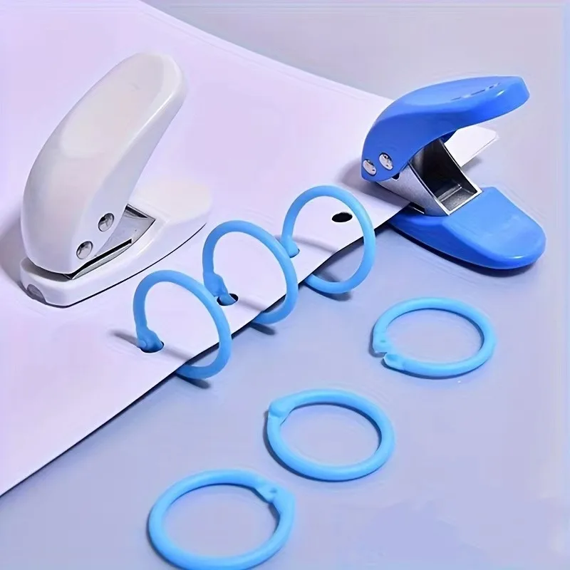 Mini Paper Punch Manual Portable Size PVC Stainless Steel 1 Hole Punch Machine Office School Supplies 6mm Round Hole Punch