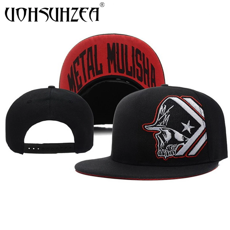 

UOHSUHZEA Fashionable Men Women Pitbull Skull Punk Hip Hop baseball cap Cotton Truck Hat Bone Dad Hat Adjustable Snap Hat gorras