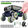 Rc Smart Robot Dog Remote Control Car Stunt Robo Dual Control Gesture Robotics Music Light Spray Electronic Pet Toy for Kids Boy 6