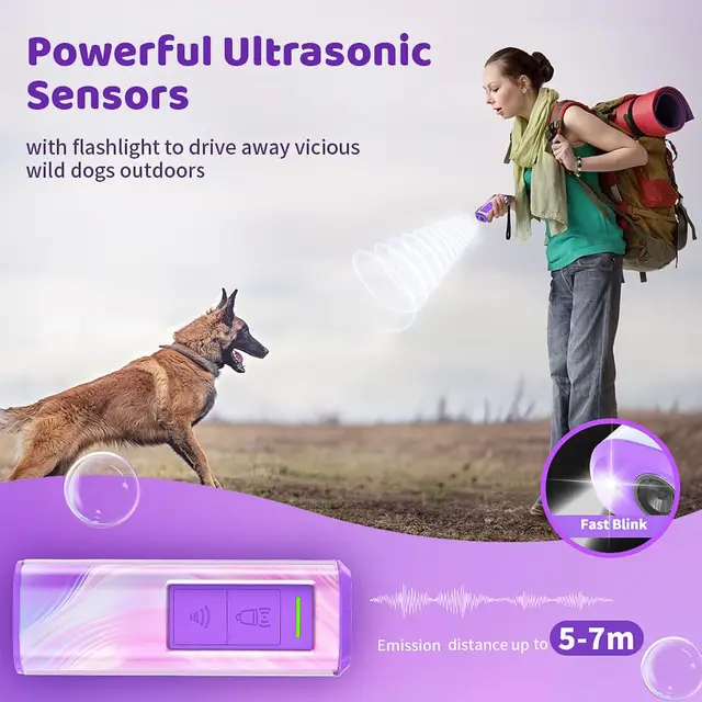 Sc056ed0755404fcdba997135c1a9b750X.jpg 2025 Dog Ultrasonic Repeller Release Pet Training Rechargeable Anti Dog Bark Bite PortableDevice LED Flashlight Dog Repellent