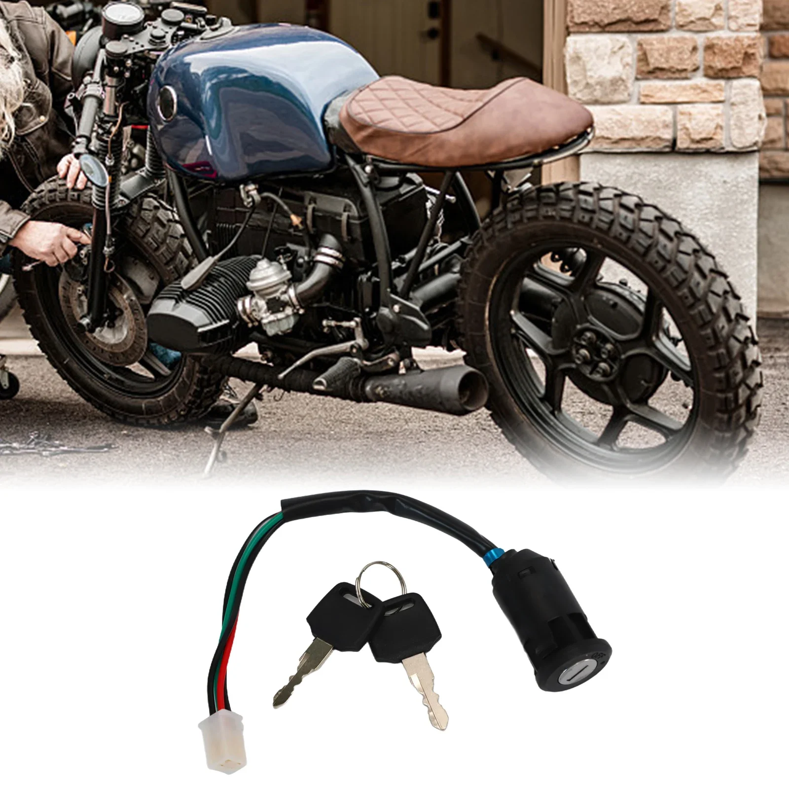 ATV, 더트 바이크, 포켓 바이크용 4핀 점화키 스위치, 50cc, 70cc, 90cc, 110cc, 125cc 4륜 부품 호환 교체품