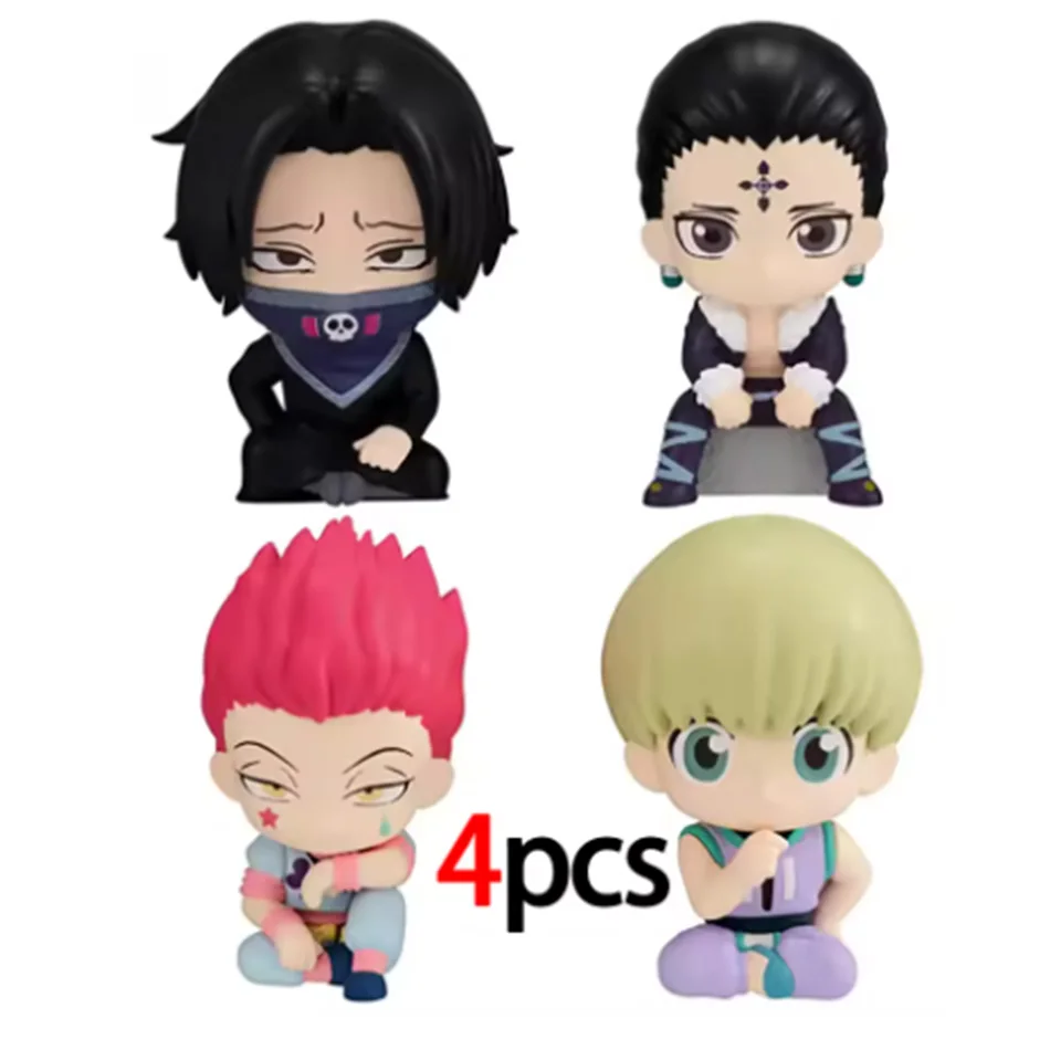 Anime Figure Collection: Killua Zoldyck, Kurapika, Hisoka, and Feitan Miniature Figures