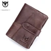 Bullcaptain Genuine Leather Men Short Wallets Casual Money Bags For Male Credit Card Holder Hasp Zipper Coin Purse Clutch JYE017 3