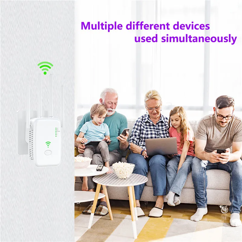 Wi-fi Repetidor 300mbps 2.4g Amplificador de Rede Doméstica Modo ap Extensor Roteador Internet Longo Roteador Wps - Imagem 5