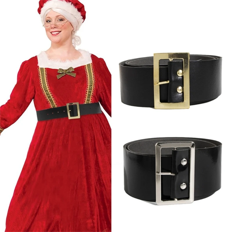 

Large Wide Santa Faux Leathers Belt Christmas Accessories Wide Santa Belt Strap