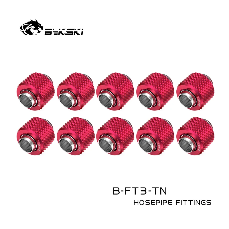 Bykski 10pcs/lot Soft Fitting for 10/13mm (3/8'' - 1/2'') 10/16mm (3/8'' - 5/8'') Tubing Hand Compression Connector B-FT3-Tn /TK