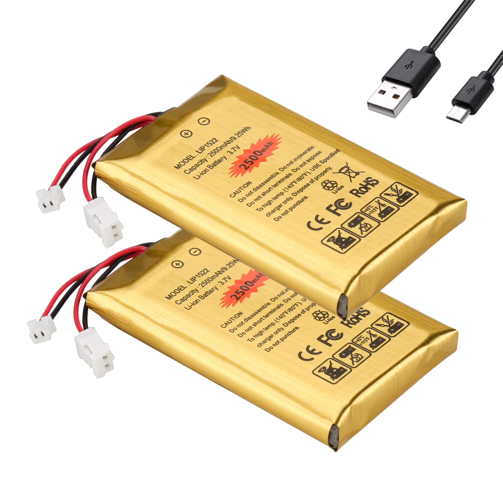Batteria 2500Mah Per Controller Sony Ps4 Ps4Pro Playstation 4 V4 V1 V2 Dualshock Cuh-Zct2, Cuh-Zct2E, Cuh-Zct1E, Cuh-Zct1U