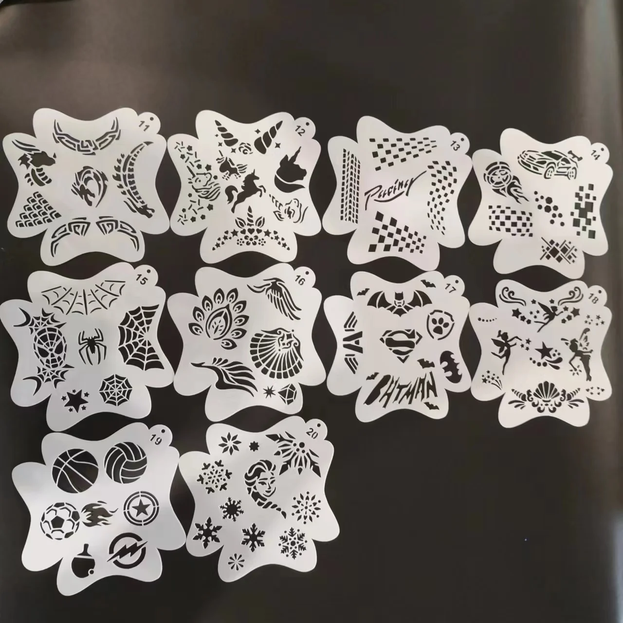 Face Painting Template Children Face Painting Stencils Washable Easily Use DIY Stencils Templates 10PCS 13*13cm
