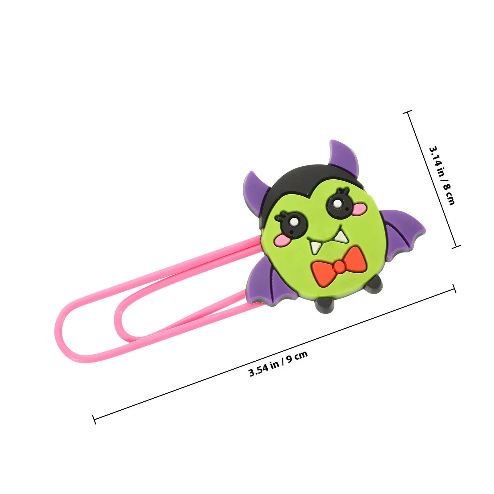 20Pcs 할로윈 종이 클립 세트(박쥐, 해골, 유령, 호박 포함) 북마크 파티 선물 축제 장식 재사용 가능한 책갈피