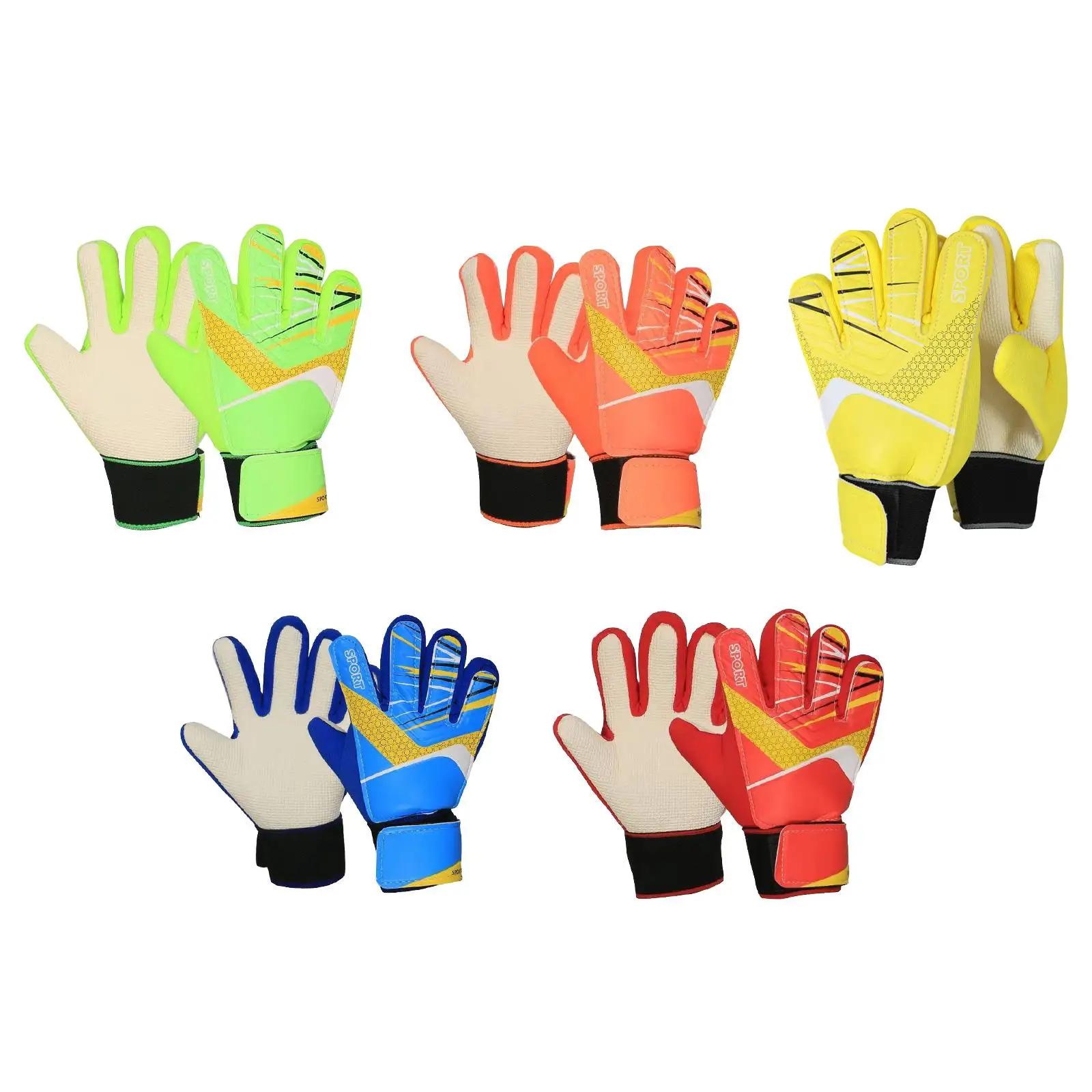 Kids Football Goalkeeper Gloves for Beginner Trendy Sports Supplies Gift Boys and Girls Non Slip Protective Lightweight Mitts