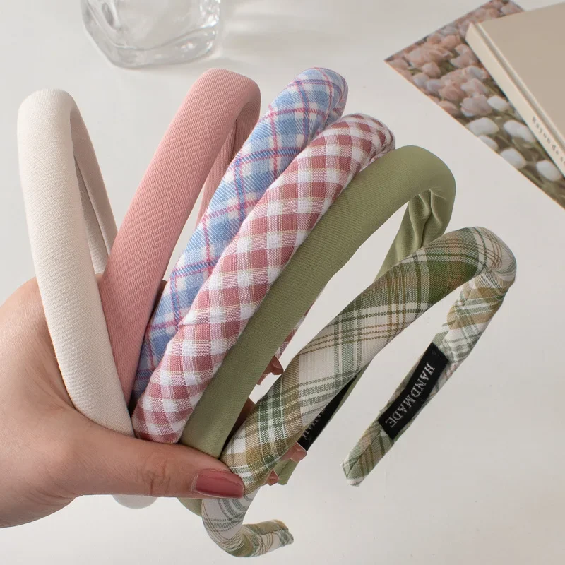 Thin Sponge Hairband 2024 Spring Summer Women's Girls Elegant Head