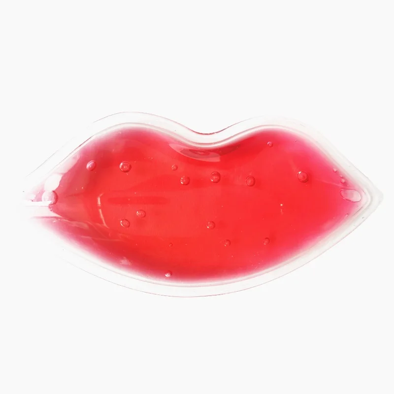 Random Delivery Hot Mini Lip Shaped Beauty Gel Ice Pack Lip Shape Cool Pack with Glitter 5