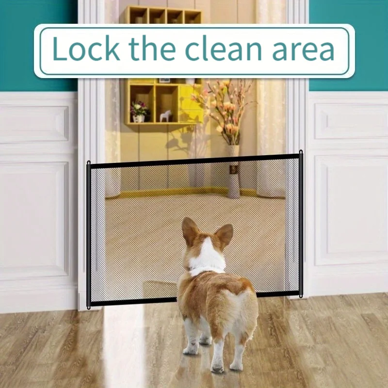 Pet dog enclosure Portable folding divider net 1pc 180x72cm home punch-free barrier safety net