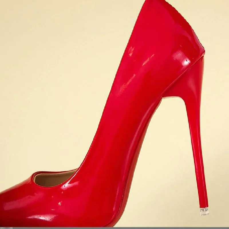Scarpe da donna Tacchi alti rossi Décolleté sexy a punta
