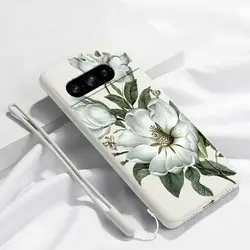 Fragrant Flowers Silicone Phone Case Cover - Pixle 8 Pro (White)