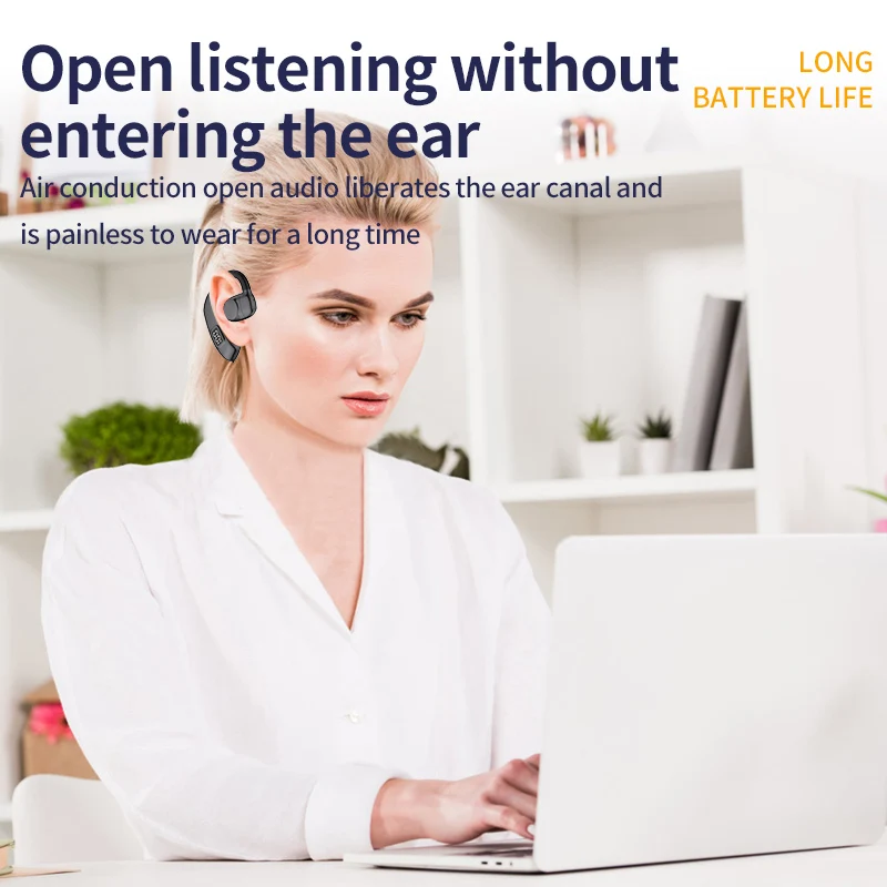 Wireless Bluetooth Headphones Bone Conduction Earphones With Microphone Handsfree Noise Canceling Headset For Driving Audifonos 6