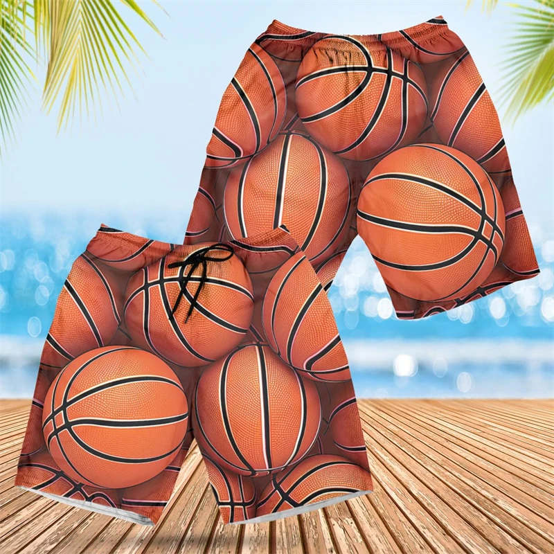 

Basketball 3D Printed Beach Shorts Ball Sport Short Pants For Men Boardshorts Jersey Fashion Boy Trunks Male Bermudas Trousers