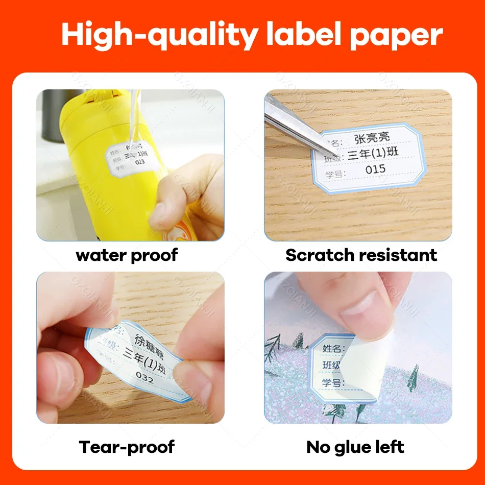 NIIMBOT D101 Label Printer Sticker Paper Roll 10-25mm Mini White Color Label Tape Waterproof Price List Tag for Niimbot d101