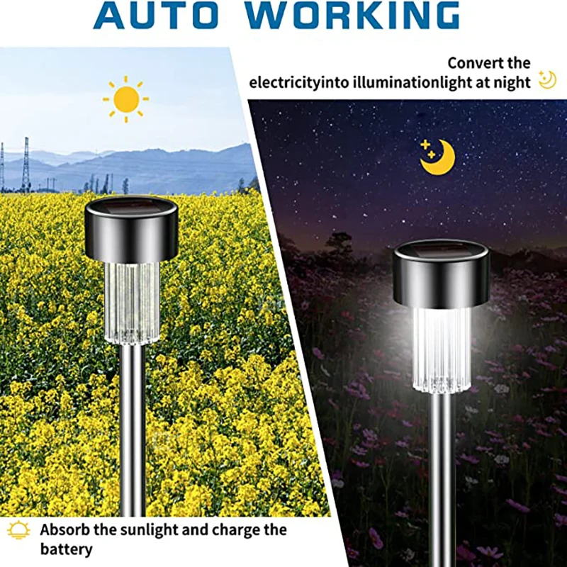 Solar Outdoor Lights Garden Lamp Solar Powered Waterproof Landscape Path Outdoor for Yard Backyard Lawn Patio Decorative solar lights solar fairy lights solar landscape lights solar pathway lights garden lights solar stair lights