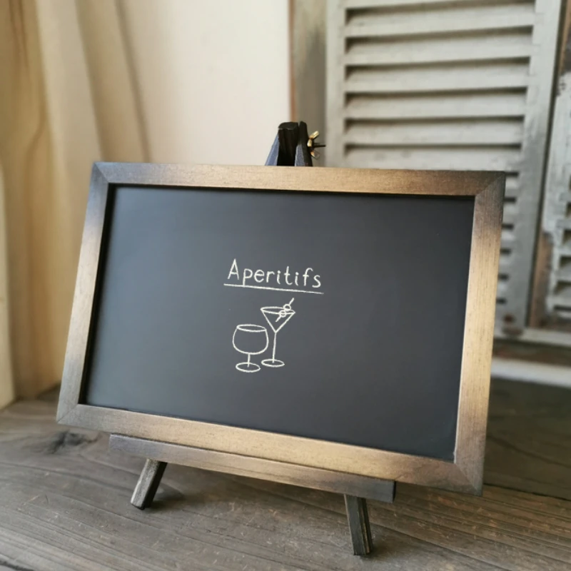 

Shooting] Retro Nostalgic Magnetic Small Blackboard Desktop Blackboard Message Board Decoration Coffee Bar Decoration