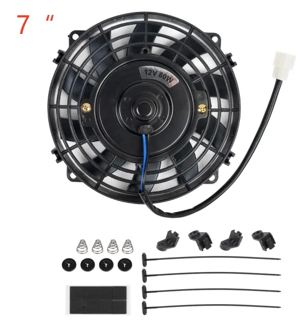 Universal 7/9/10/12/14/16 Inch 12V 80W 2100RPM Car Air Conditioning Cooling Fan